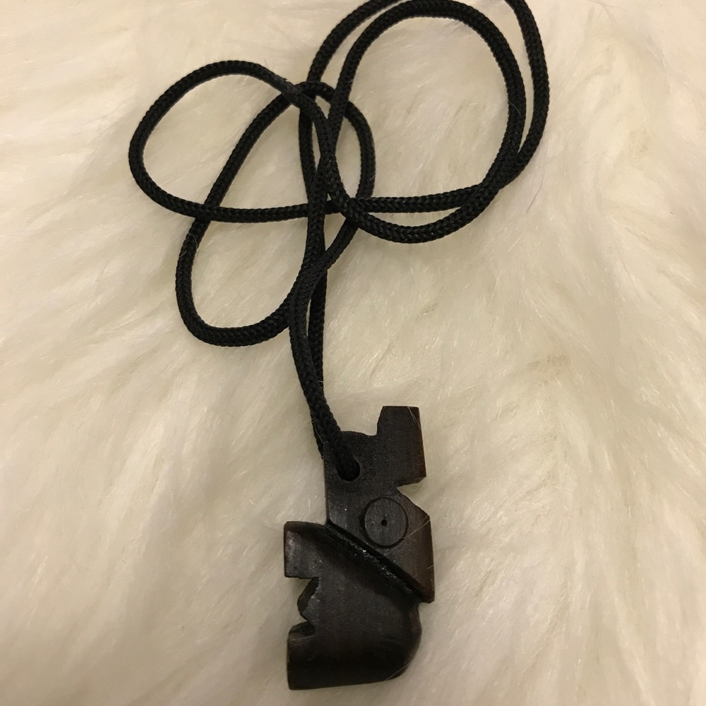 Wood Elephant Necklace